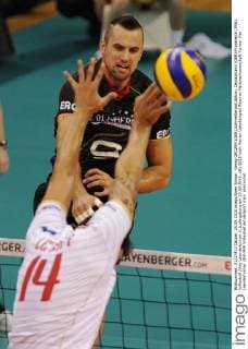 Georg GROZER (GER),Schmetterball,Aktion, Deutschland (GER)-Frankreich (FRA). Volleyball Vier Laenderturnier in Ludwigsburg am 25.09.2015.