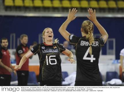 Eurovolley 2015 Germany vs Serbia Eindhoven The Netherlands 26th September 2015 Eurovolley 2015 Germany vs Serbia Serbia win the game three sets to zero. 16- Anja Brandt - Germany 