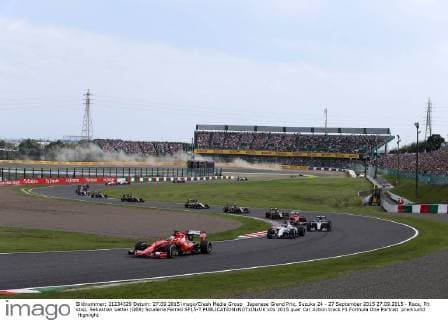 Japanese Grand Prix, Suzuka 24 - 27 September 2015 27.09.2015 - Race, Pit stop, Sebastian Vettel (GER) Scuderia Ferrari SF15-T 