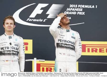 Motorsports: FIA Formula One World Championship WM Weltmeisterschaft 2015, Grand Prix of Japan, 6 Nico Rosberg (GER, Mercedes AMG Petronas Formula One Team), 44 Lewis Hamilton (GBR, Mercedes AMG Petronas Formula One Team), xHOCHxZWEIx