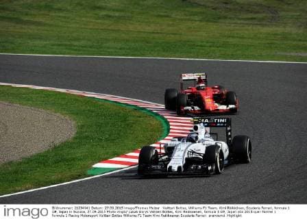Valtteri Bottas, Williams F1 Team, Kimi Räikkönen, Scuderia Ferrari, formula 1 GP, Japan in Suzuka, 27.09.2015 Photo:mspb Lukas Gorys Valtteri Bottas, Kimi Raikkoenen, formula 1 GP, Japan