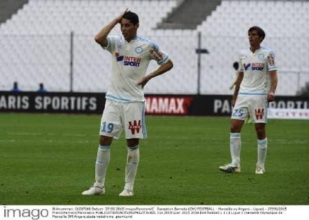 Deception Barrada (OM) FOOTBALL : Marseille vs Angers - Ligue1 - 27 09 2015 FranckPennant Panoramic 