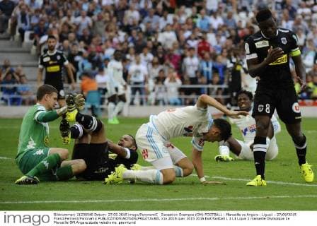 Deception Ocampos (OM) FOOTBALL : Marseille vs Angers - Ligue1 - 27 09 2015 FranckPennant Panoramic 
