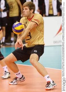 Ludwigsburg , Volleyball 4- Nationen Turnier Deutschland vs. Serbien , Sebastian Schwarz ( GER )