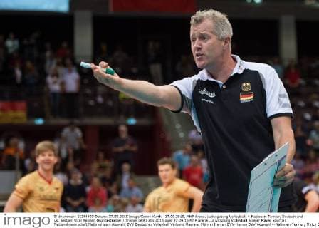 27.09.2015, MHP Arena, Ludwigsburg Volleyball, 4-Nationen-Turnier, Deutschland vs. Serbien Vital Heynen (Bundestrainer Trainer GER)