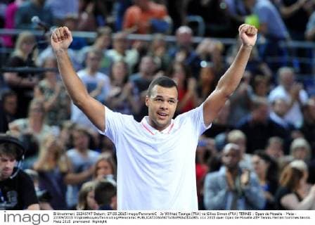 Jo Wilfried Tsonga (FRA) vs Gilles Simon (FRA) TENNIS : Open de Moselle - Metz - 27 09 2015 VirginieBouyer Tennismag Panoramic 