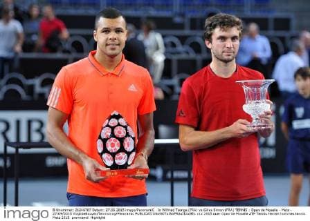 Jo Wilfried Tsonga (FRA) vs Gilles Simon (FRA) TENNIS : Open de Moselle - Metz - 27 09 2015 VirginieBouyer Tennismag Panoramic 