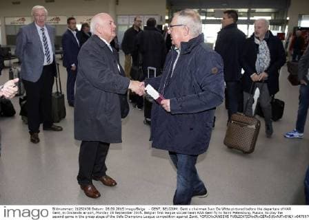 - GENT, BELGIUM: Gent s chairman Ivan De Witte pictured before the departure of KAA Gent, in Oostende airport, Monday 28 September 2015. Belgian first league soccer team KAA Gent fly to Saint Petersburg, Russia, to play the second game in the group stage of the Uefa Champions League competition against Zenit. YORICKxJANSENS  x04709781x