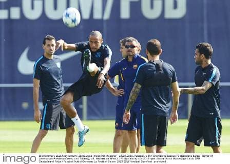 28.09.2015, Fussball, UEFA Champions League FC Barcelona Barca - Bayer 04 Leverkusen Pressekonferenz und Training, v.l. Neymar da Silva Jr (FC Barcelona)