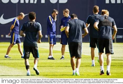 BARCELONA -september 28- SPAIN: Luis Enrique Martinez during the training before the Champions League match against Bayer Levberkusen, on september 28, 2015. Photo: Joian Valls Urbanandsport Cordon Press 