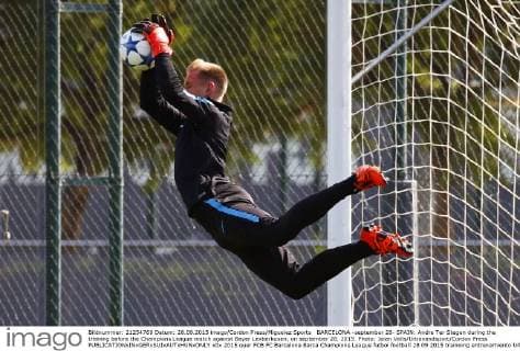BARCELONA -september 28- SPAIN: Andre Ter Stegen during the training before the Champions League match against Bayer Levberkusen, on september 28, 2015. Photo: Joian Valls Urbanandsport Cordon Press 