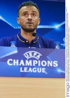 28.09.2015, Fussball, UEFA Champions League FC Barcelona Barca - Bayer 04 Leverkusen Pressekonferenz und Training, v.l. Luis Enrique coach (FC Barcelona)