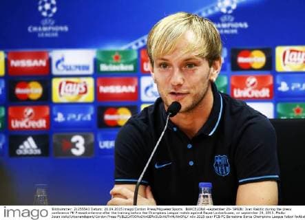 BARCELONA -september 28- SPAIN: Ivan Rakitic during the press conference PK Pressekonferenz after the training before the Champions League match against Bayer Levberkusen, on september 28, 2015. Photo: Joian Valls Urbanandsport Cordon Press 