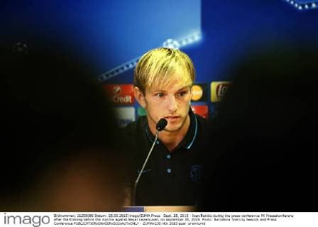 Sept. 28, 2015 - Ivan Rakitic during the press conference PK Pressekonferenz after the training before the matcha against Bayer Leverkusen, on september 28, 2015. Photo: Barcelona Training Session and Press Conference  - ZUMAn230