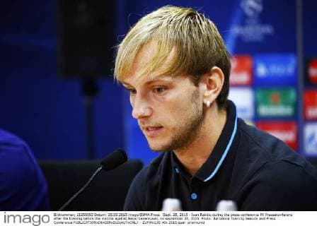 Sept. 28, 2015 - Ivan Rakitic during the press conference PK Pressekonferenz after the training before the matcha against Bayer Leverkusen, on september 28, 2015. Photo: Barcelona Training Session and Press Conference  - ZUMAn230