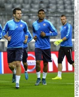 GNK Dinamo training 28.09.2015., Allianz Arena, Muenchen, Germany - Training GNK Dinamo day before the the second round of Group F of the Champions League match between FC Bayern - GNK Dinamo. Junior Fernandes.  MarkoxLukunic PIXSELL