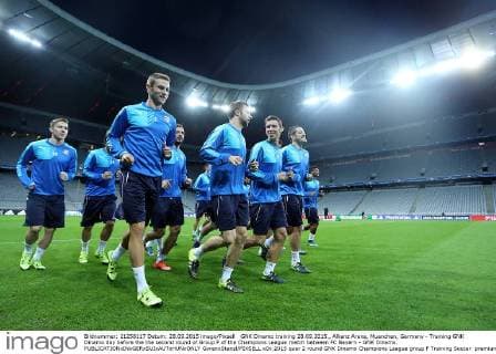 GNK Dinamo training 28.09.2015., Allianz Arena, Muenchen, Germany - Training GNK Dinamo day before the the second round of Group F of the Champions League match between FC Bayern - GNK Dinamo.  GoranxStanzl PIXSELL