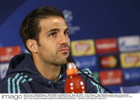 Sept. 28, 2015 - Porto, Portugal - Cesc Fabregas speaks press conference PK Pressekonferenz before the UEFA Champions League match between FC Porto and Chelsea, at DragÃƒÂ£o Stadium in Porto on September 29, 2015. UEFA, Press conference Chelsea  - ZUMAn230