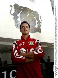 Aktuell Fußball, Champions League, PK Bayer Leverkusen. Bayer Leverkusen player, Javier Hernandez Chicharito. xFOTOxCHEMAxREYx 
