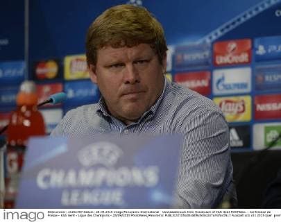 Vanhaezebrouck Hein Headcoach of KAA Gent FOOTBALL : Conference de Presse - KAA Gent - Ligue des Champions - 28 09 2015 PhotoNews Panoramic 