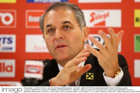 SOCCER - UEFA EURO EM Europameisterschaft Fussball 2016 quali, press conference PK Pressekonferenz AUT VIENNA,AUSTRIA,29.SEP.15 - SOCCER - UEFA European Championship EM Europameisterschaft 2016, European Qualifiers, OEFB press conference, international match Länderspiel MNE vs AUT and AUT vs LIE, squad nomination team AUT. Image shows head coach Marcel Koller (AUT). GEPAxpictures xChristianxOrt