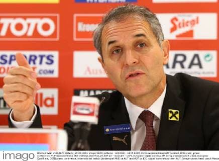 SOCCER - UEFA EURO EM Europameisterschaft Fussball 2016 quali, press conference PK Pressekonferenz AUT VIENNA,AUSTRIA,29.SEP.15 - SOCCER - UEFA European Championship EM Europameisterschaft 2016, European Qualifiers, OEFB press conference, international match Länderspiel MNE vs AUT and AUT vs LIE, squad nomination team AUT. Image shows head coach Marcel Koller (AUT). GEPAxpictures xChristianxOrt