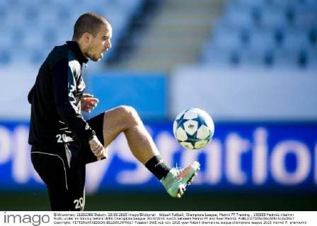 Aktuell Fußball, Champions League, Malmö FF Training , 150929 Malmös Vladimir Rodic under en träning before UEFA Champions League 2015 2016 match between Malmö FF and Real Madrid.  Copyright: PETTERxARVIDSON BB150929PA017