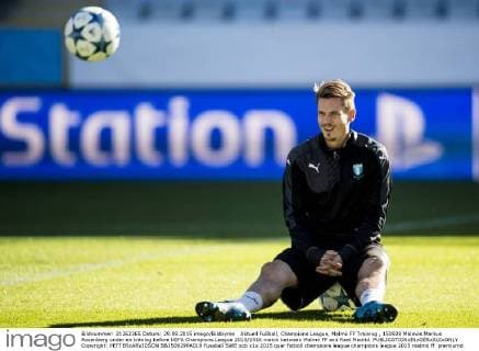 Aktuell Fußball, Champions League, Malmö FF Training , 150929 Malmös Markus Rosenberg under en träning before UEFA Champions League 2015 2016 match between Malmö FF and Real Madrid.  Copyright: PETTERxARVIDSON BB150929PA019