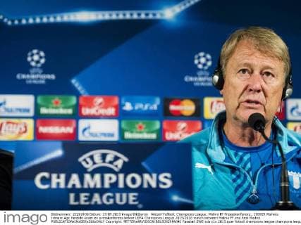 Aktuell Fußball, Champions League, Malmö FF Pressekonferenz , 150929 Malmös tränare Age Hareide under en presskonferens before UEFA Champions League 2015 2016 match between Malmö FF and Real Madrid.  Copyright: PETTERxARVIDSON BB150929PA041