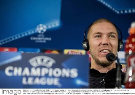 Aktuell Fußball, Champions League, Malmö FF Pressekonferenz , 150929 Malmös Anton Tinnerholm under en presskonferens before UEFA Champions League 2015 2016 match between Malmö FF and Real Madrid.  Copyright: PETTERxARVIDSON BB150929PA044