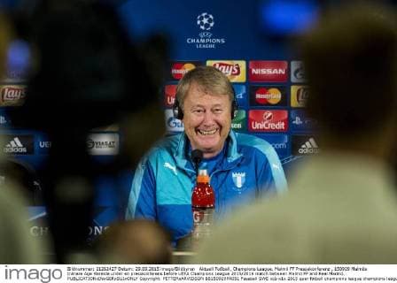 Aktuell Fußball, Champions League, Malmö FF Pressekonferenz , 150929 Malmös tränare Age Hareide under en presskonferens before UEFA Champions League 2015 2016 match between Malmö FF and Real Madrid.  Copyright: PETTERxARVIDSON BB150929PA051