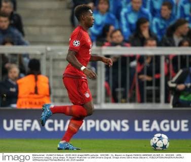 SOCCER - CL, Bayern vs Zagreb MUNICH,GERMANY,29.SEP.15 - SOCCER - UEFA Champions League, group stage, FC Bayern Muenchen vs GNK Dinamo Zagreb. Image shows David Alaba (Bayern). GEPAxpictures xThomasxBachun
