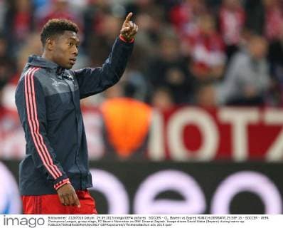 SOCCER - CL, Bayern vs Zagreb MUNICH,GERMANY,29.SEP.15 - SOCCER - UEFA Champions League, group stage, FC Bayern Muenchen vs GNK Dinamo Zagreb. Image shows David Alaba (Bayern) during warm-up. GEPAxpictures xThomasxBachun