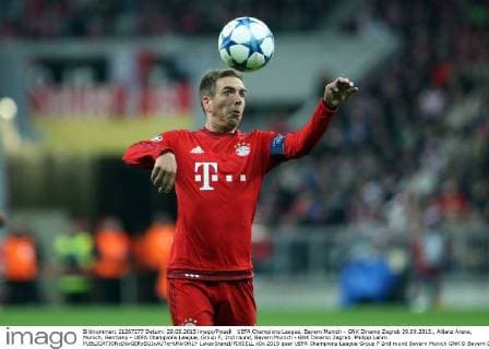 UEFA Champions League, Bayern Munich - GNK Dinamo Zagreb 29.09.2015., Allianz Arena, Munich, Germany - UEFA Champions League, Group F, 2nd round, Bayern Munich - GNK Dinamo Zagreb. Philipp Lahm. LukaxStanzl PIXSELL