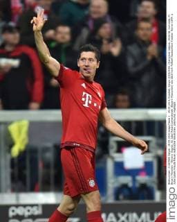 29.09.2015, Fussball, Saison 2015 2016, Champions League, 2015 16, Vorrunde, FC Bayern München - Dinamo Zagreb, 02 Jubel Robert Lewandowski (Bayern Muenchen)
