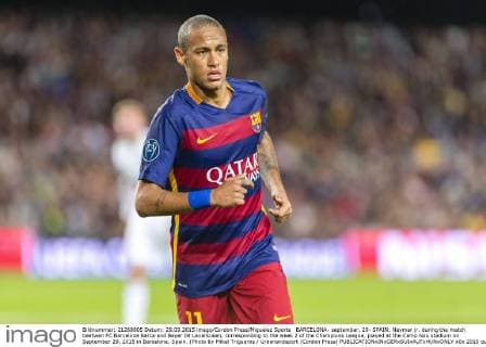 BARCELONA- september, 29- SPAIN: Neymar jr. during the match beetwen FC Barcelona Barca and Bayer 04 Leverkusen, corresponding to the week 2 of the Champions League, played at the Camp Nou stadium on September 29, 2015 in Barcelona, Spain. (Photo by Mikel Trigueros Urbanandsport Cordon Press) 
