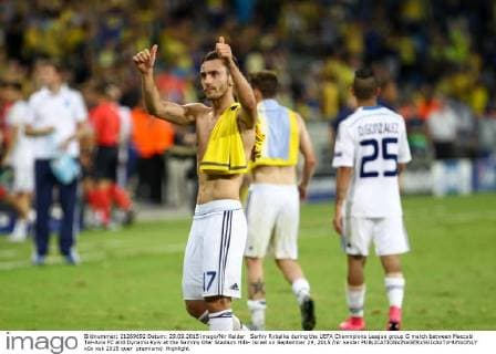 Serhiy Rybalka during the UEFA Chanmpions League group G match between Maccabi Tel-Aviv FC and Dynamo Kyiv at the Sammy Ofer Stadium Hifa- Israel on September 29, 2015 nir keidar 
