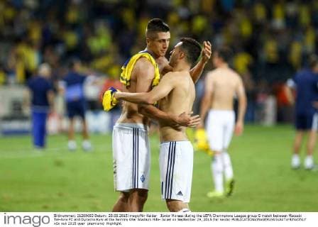 Júnior Moraes during the UEFA Chanmpions League group G match between Maccabi Tel-Aviv FC and Dynamo Kyiv at the Sammy Ofer Stadium Hifa- Israel on September 29, 2015 nir keidar 