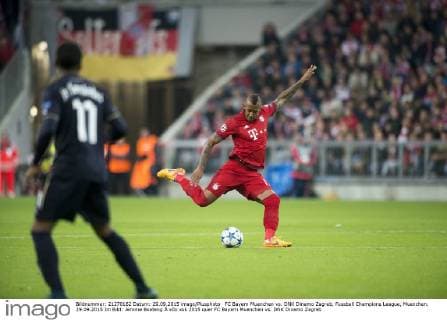 FC Bayern Muenchen vs. DNK Dinamo Zagreb, Fussball Champions League, Muenchen. 29.09.2015 Im Bild: Jerome Boateng Â