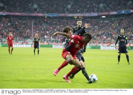 FC Bayern Muenchen vs. DNK Dinamo Zagreb, Fussball Champions League, Muenchen. 29.09.2015 Im Bild: Kingsley Coman Â