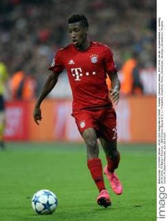 Fussball, Champions League, 2015 2016, Herren, Gruppenphase, 2. Spieltag, 29.09.2015, FC Bayern München - GNK Dinamo Zagreb 5-0, v.l. Freisteller, Einzelbild, Aktion, Ganzkörper, Ganzfigur, Einzelaktion, Kingsley Coman, FC Bayern München,