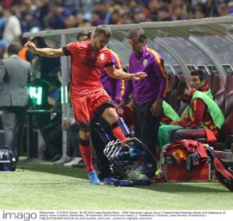 UEFA Champions League Group C football match between Astana and Galatasaray at Astana Arena in Astana, Kazakhstan, 30 September 2015 Final Score: Astana 2 - Galatasaray 2 Pictured: Lukas Podolski of Galatasaray 