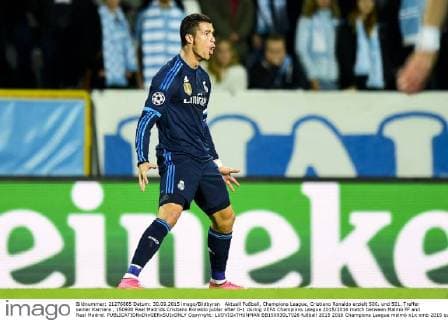 Aktuell Fußball, Champions League, Cristiano Ronaldo erzielt 500. und 501. Treffer seiner Karriere , 150930 Real Madrids Cristiano Ronaldo jublar efter 0-1 during UEFA Champions League 2015 2016 match between Malmö FF and Real Madrid.  Copyright: LUDVIGxTHUNMAN BB150930LT026