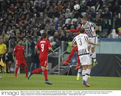 Sept. 30, 2015 - Turin, Italy - head shot of leonardo bonucci during champions league match between juventus fc and Sevilla fc at the juventus stadium of turin on september30, 2015 in Torino, Italy. Italy: Champions League, Juventus FC vs Sevilla CF - ZUMAn230