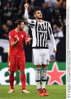 Gol Alvaro Morata Juventus 1-0 Goal celebration - Torino, 30-09-2015 - UEFA Champions League 2015 2016 - Juventus Torino - FC Sevilla. andreaxstaccioli