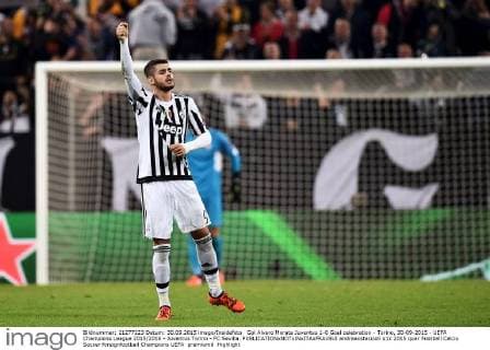 Gol Alvaro Morata Juventus 1-0 Goal celebration - Torino, 30-09-2015 - UEFA Champions League 2015 2016 - Juventus Torino - FC Sevilla. andreaxstaccioli