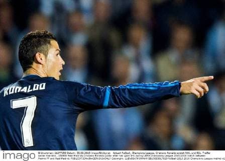 Aktuell Fußball, Champions League, Cristiano Ronaldo erzielt 500. und 501. Treffer seiner Karriere , 150930 Real Madrids Cristiano Ronaldo jublar efter han gjort 0-1 during UEFA Champions League 2015 2016 match between Malmö FF and Real Madrid.  Copyright: LUDVIGxTHUNMAN BB150930LT029