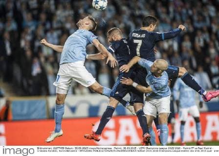 Malmö, 30.09.2015 - UEFA Champions League 2015 2016 - Malmö FF vs Real Madrid - Cristiano Ronaldo, Karim Benzema - KP0520002 