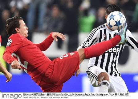 Yevhen Konoplyanka Sevilla, Alvaro Morata Juventus - Torino, 30-09-2015 - UEFA Champions League 2015 2016 - Juventus Torino - FC Sevilla. andreaxstaccioli