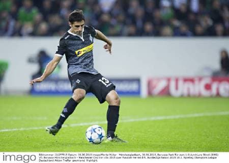 Mönchengladbach, 30.09.2015, Borussia Park Tor zum 1:0 durchLars Stindl (BMG) VfL Borussia Mönchengladbach - Manchester City mm